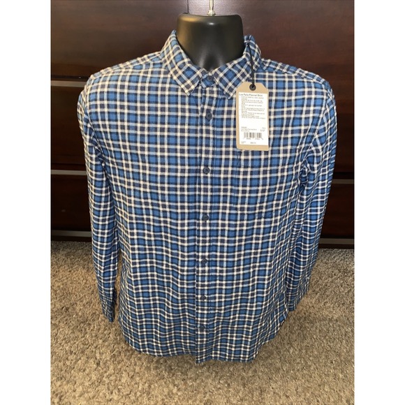Prana Other - prAna LOS FELIZ Flannel Long Sleeve Shirt Admiral Blue Plaid Small NWT MSRP $89